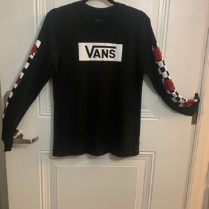NEW Vans/ Unisex/ Red Rose-Long Sleeved T